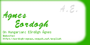 agnes eordogh business card